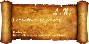 Locsmándi Nikolett névjegykártya